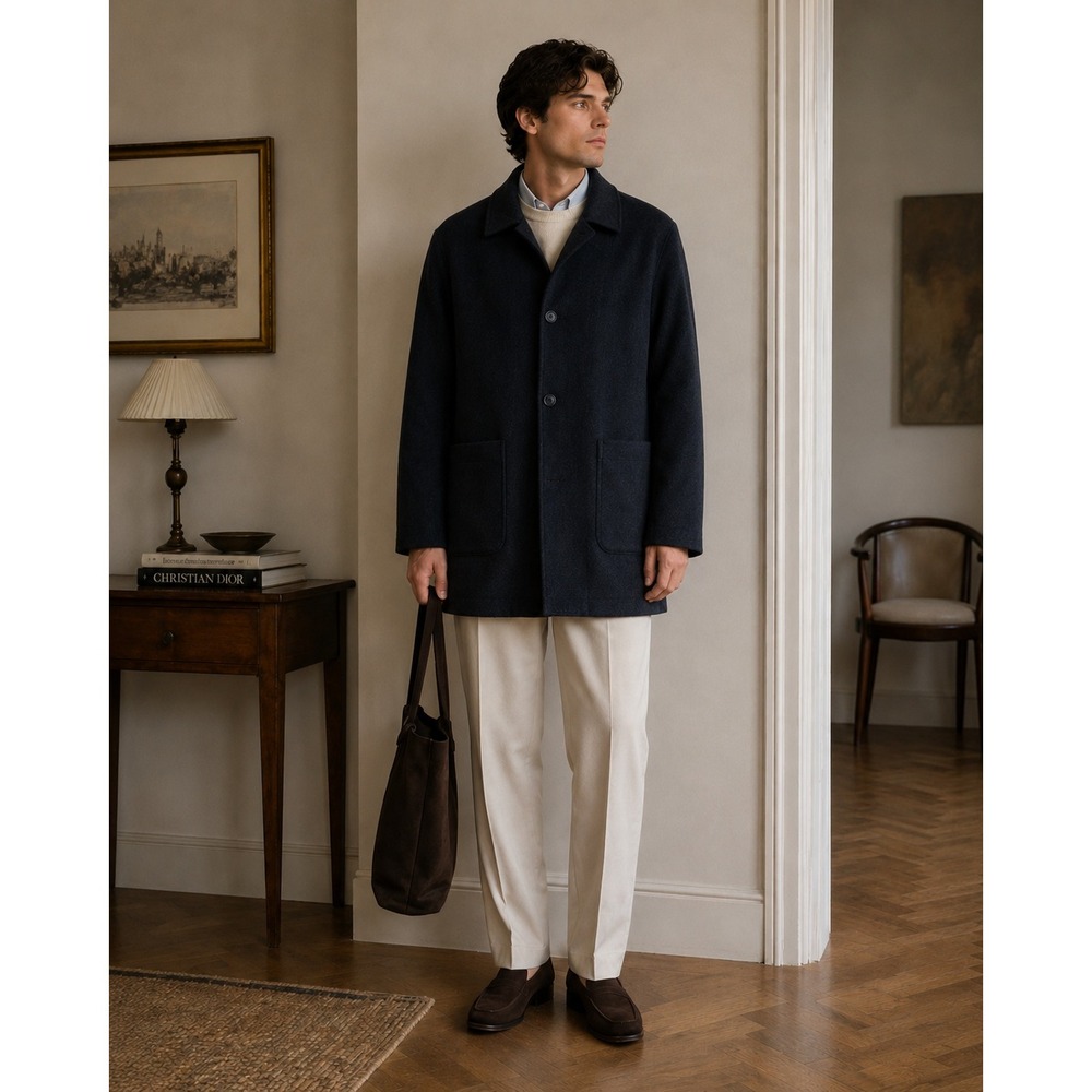 Brooks Brothers Wool Cashmere‎ Blend Coat Charcoal Grey Large
